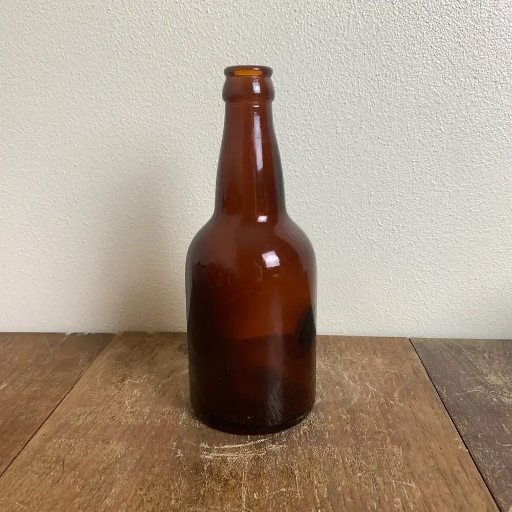 Obear-Nester Glass Co East St. Louis Illinois‎ Brown Amber Beer Soda Pop Bottle